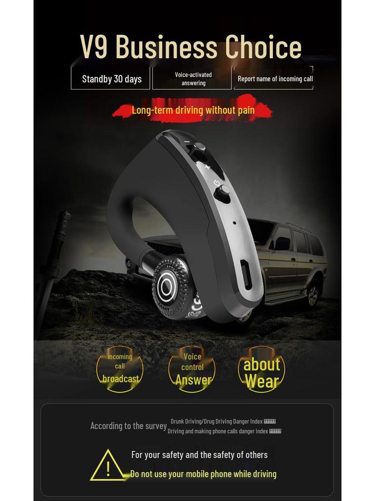 V9 Mini Wireless Bluetooth 4.0 Sports Earphones with Ultra-long Standby