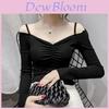 T Shirt Summer Fashion Slim Fit Sleeveless Off Shoulder Ruched Blouse For Women