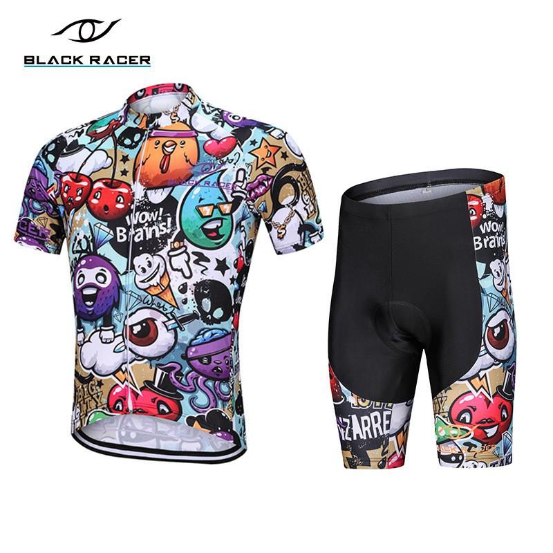 Herren Damen Radtrikot Trägerhose Set Atmungsaktiv Schnelltrocknend Mountainbike Bekleidung Outdoor Sport Reitausrüstung