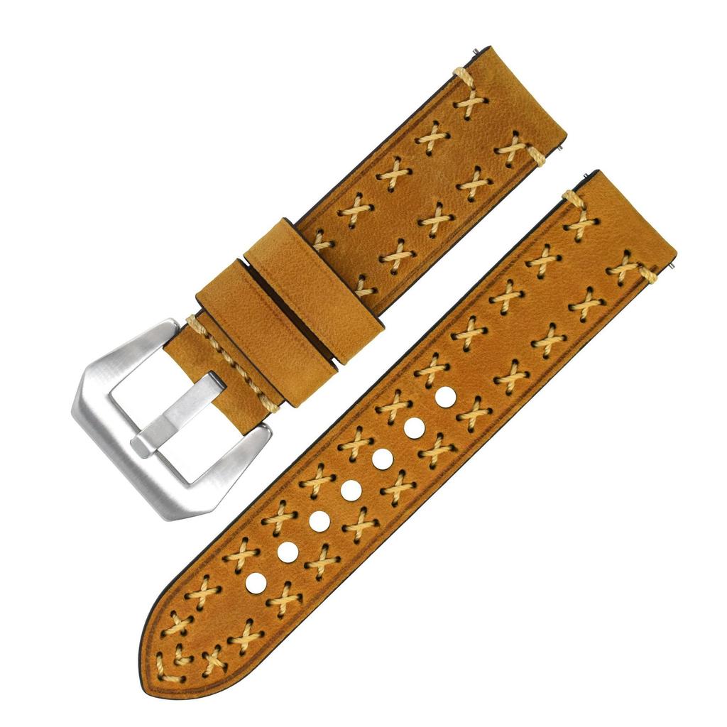 Pin Buckle Retro Genuine Leather Watch Strap Men's Replacement Watch Band Compatible for Huawei Watch Accessories Wristband Bracelet