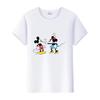 Fashion Disney Cartoon Men Tshirt Female Tops Summer Women Short Sleeve T-shirt Gothic Tee Ladies Mickey Mouse Graphic Clothes
