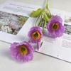 Artificial Poppy Flowers Bouquet Silk Fake Flowers For Home Decor Garden Marriage Party Wedding Decoration DIY Vase Accessories