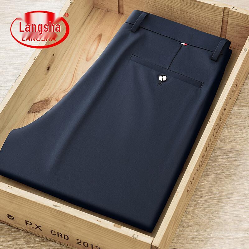 LangSha Men s Straight-Leg Professional Trousers 34