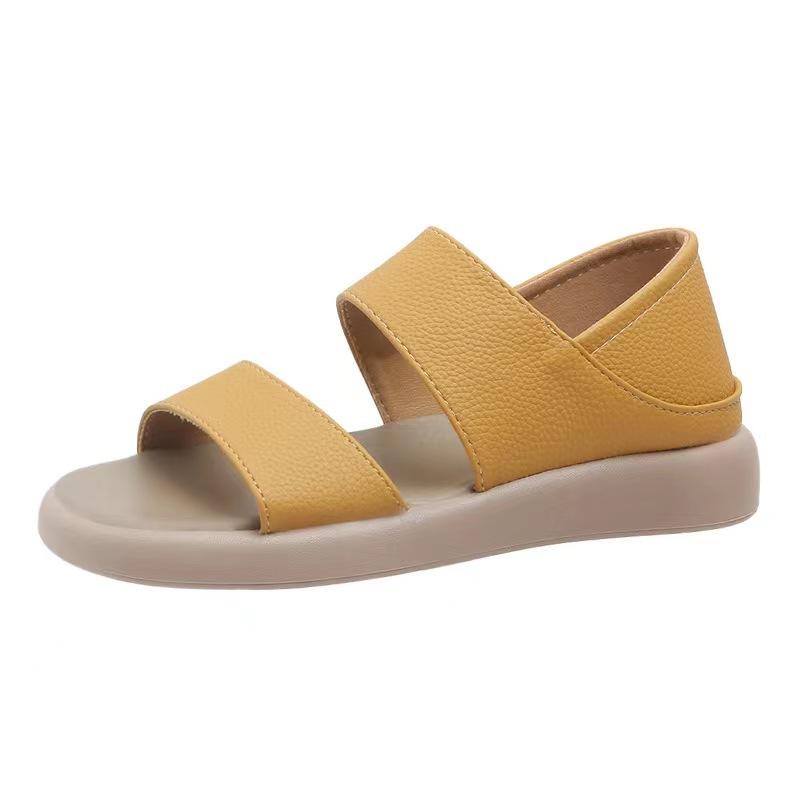 Frühlings- und Sommerschuhe Übergröße Flache Sohle Weichsohlige Sandalen Atmungsaktive Freizeitsandalen Damenschuhe