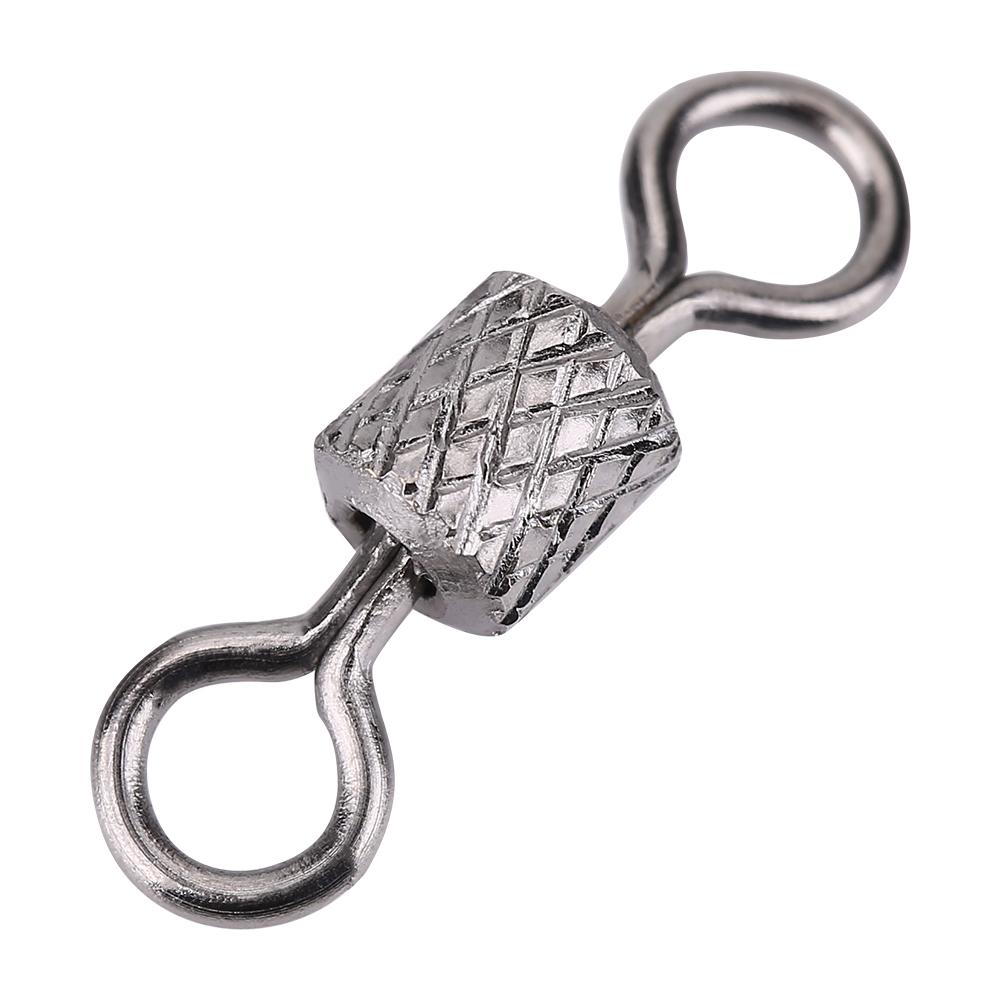 100 szt. Wysokiej Wytrzymałości Miedziane Krętliki Baryłkowe z Pierścieniem Obrotowym Akcesorium Wędkarskie (2 #)