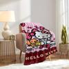 1pc Hello Kitty Tea Party Theme Blanket - Seasonal Home Decor, Cozy, Cozy, Machine Washable, Perfect for All Ages, Perfect Gift for All Fami