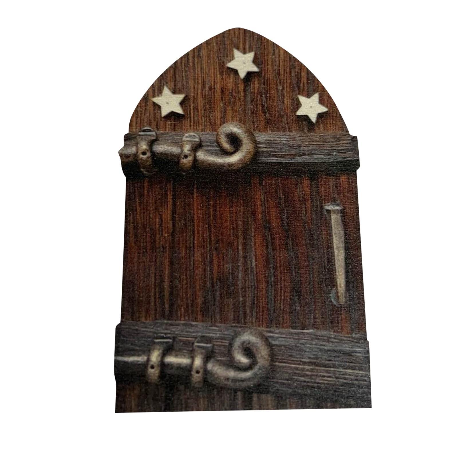 

Двери фей для деревьев, уличные миниатюрные двери фей для украшения деревьев, аксессуары для сада фей One Size