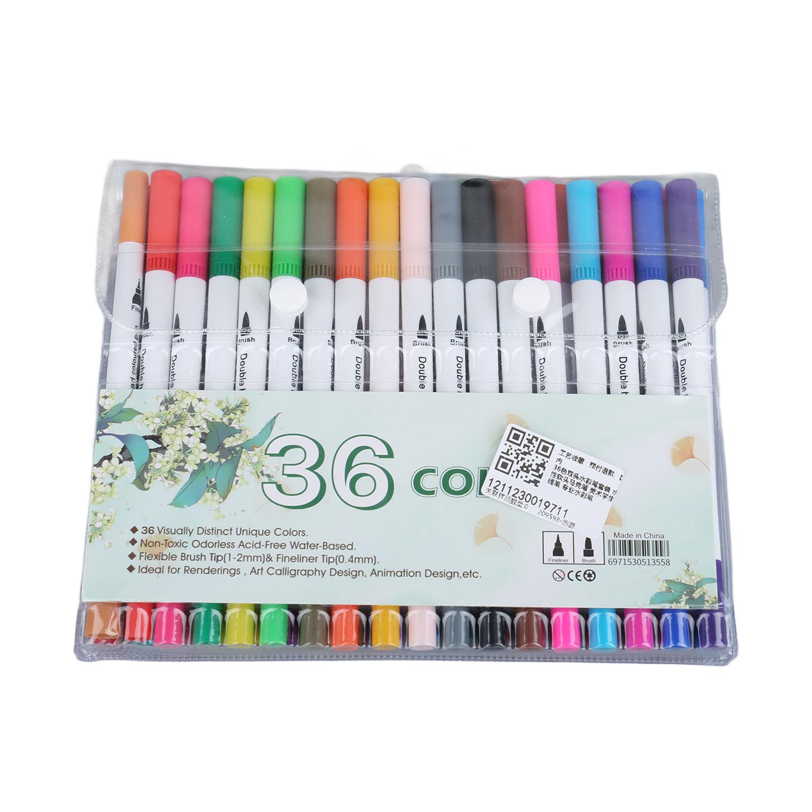 

36 цветов маркеры с двойным наконечником и гибкими фибровыми наконечниками профессиональные маркеры с двойной кистью