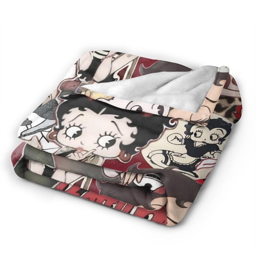 B-Bettys Boops Blanket Multiple Sizes Cozy and Lightweight  Throw Blankets for Sofa Couch and Bed