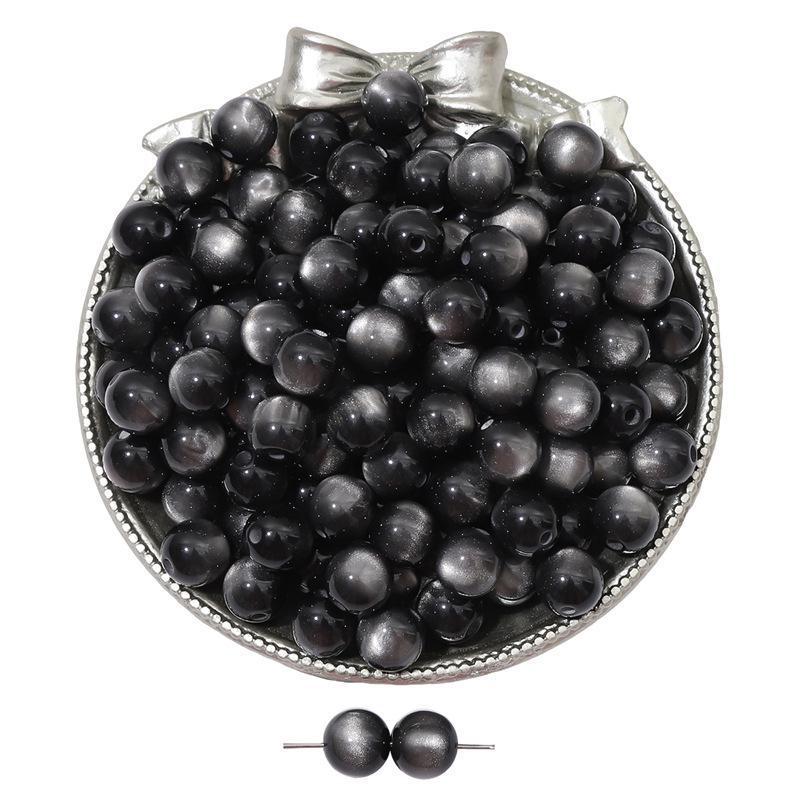 Resin Cat's Eye Beads for DIY Jewelry: Round Loose Beads for Bracelets and Necklaces