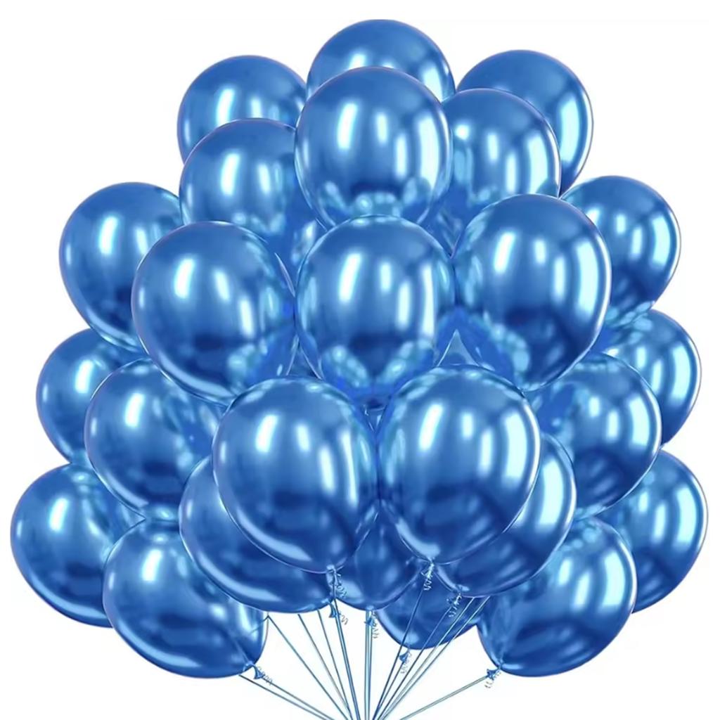 5/10/12inch Metallic Black Blue Balloon Chrome Hot Pink Rose Gold Balloon BabyShower Boy Girl Birthday Wedding Party Decoration