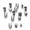 150pcs Stainless Steel Tube Crimp End Beads Clip Gold Color Foldover Stopper Spacer Bead for DIY Jewelry Making Bulk Wholesale