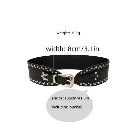Wide Waist Seal Vintage Millennium Spice Girl Waist Seal Decorative Wide Belt Women'S Waist