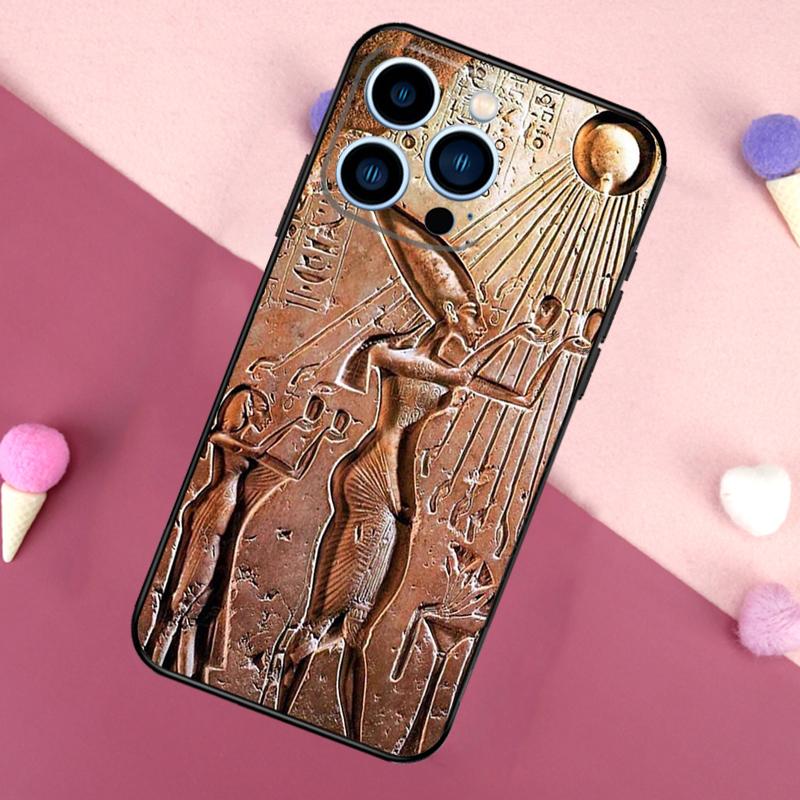 Ägypten Pharao Wandmalerei Handyhülle Für iPhone 16 15 13 12 11 14 Pro Max Mini X XR XS MAX 14 Plus Hülle
