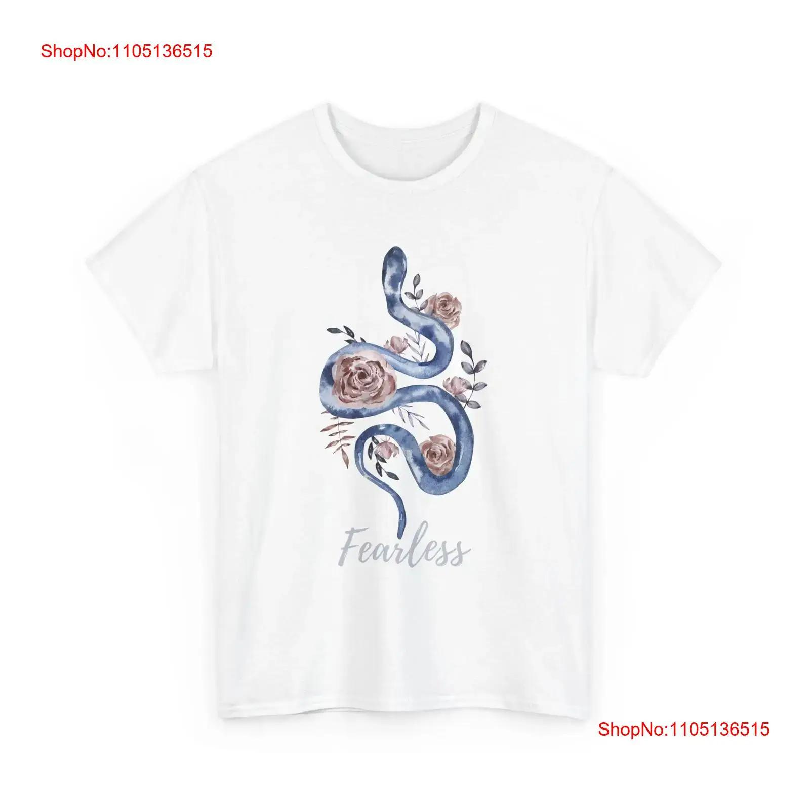 

Snake and Roses Fearless T Shirt Choose Color Size vintage Washed Top For Everyday Wear Stretched Comfortable Unisex Stylish 5XL різнокольоровий