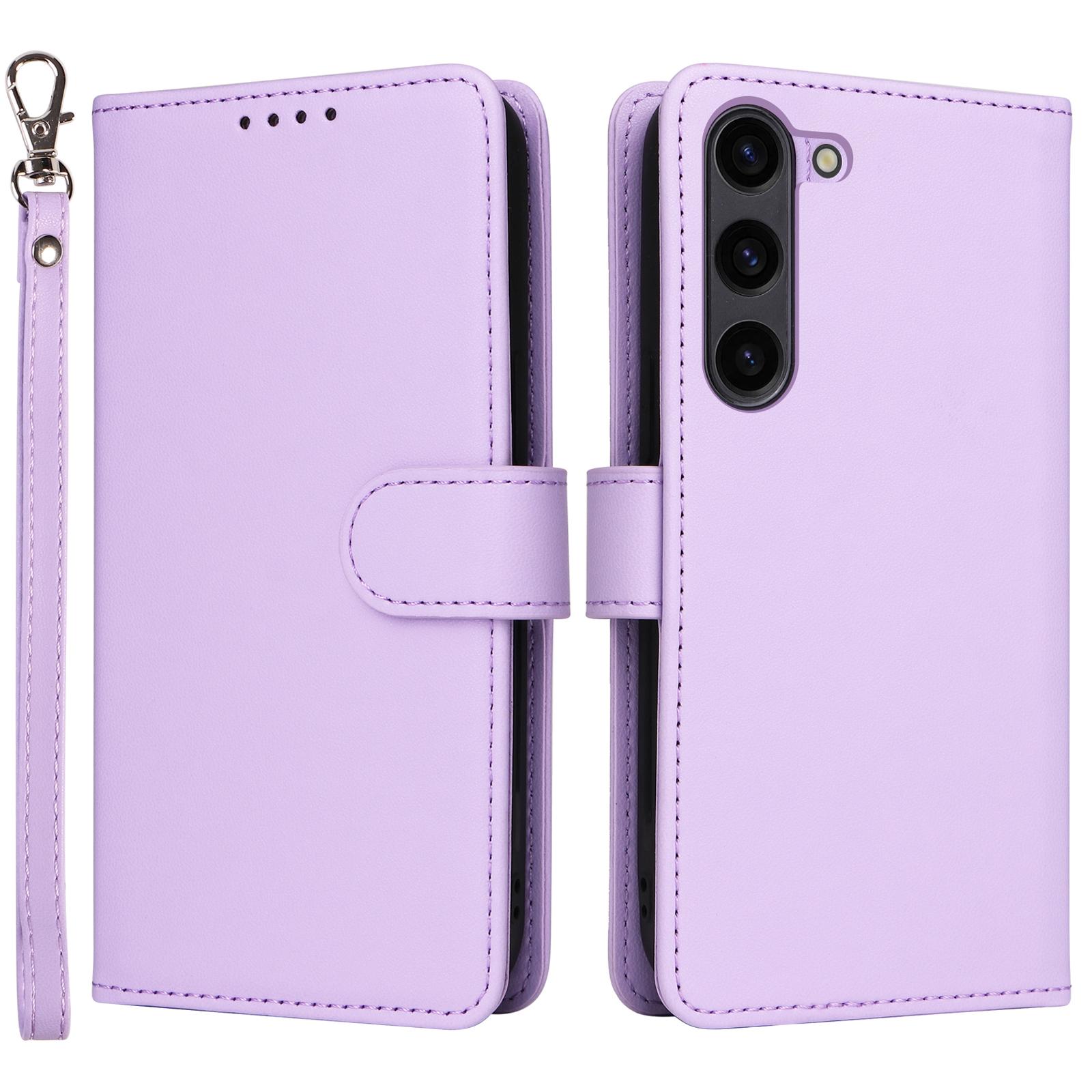 

For Samsung Galaxy S23 FE Magnetic Case BETOPNICE Detachable PU Leather Phone Cover with Strap Purple