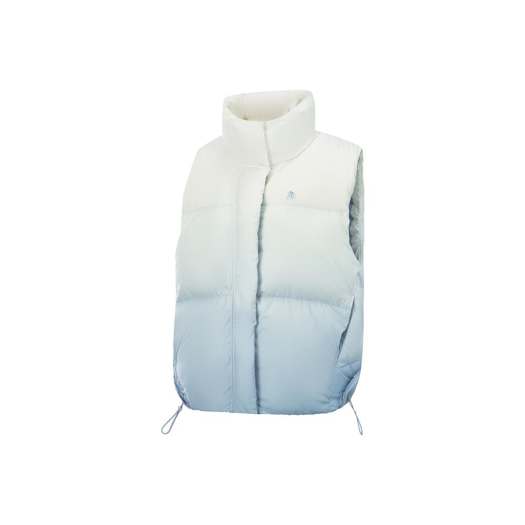 Li-Ning Sports Lifestyle Series Versatile Loose Fit Stand Collar Simple Comfortable Thick Gradient Down Vest Women Vest AMRV068-8
