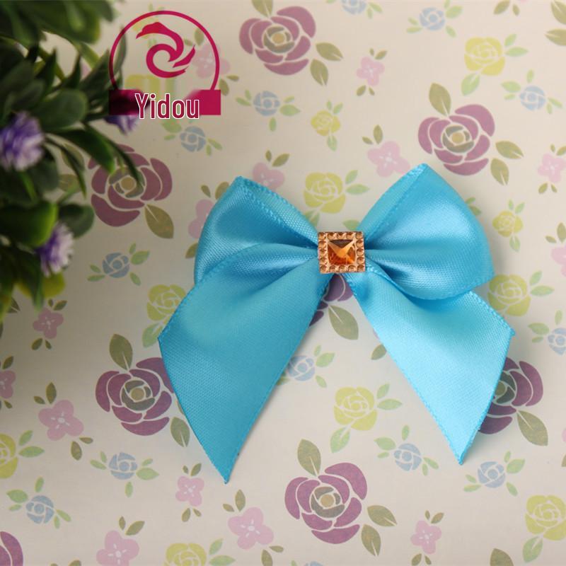 High-Density Polyester Ribbon Rhinestone Bow - Handmade DIY Clothing Accessory
