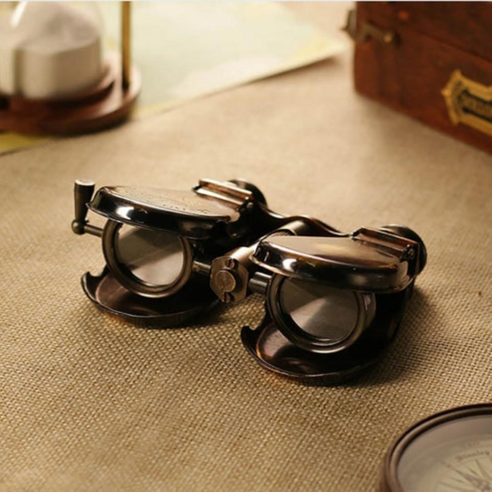 Nautisches Fernglas aus Messing im Vintage-Stil – Massives Messing, 10–16 cm, Antik-Finish