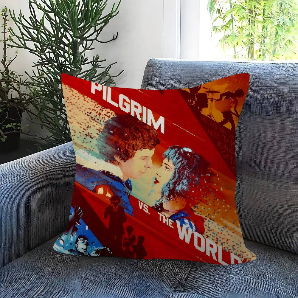 Pillowcase toon Gift Cushion Cover Bedroom Home Sofa Chair Seat Decor pillow case Vintage Movie Scott Pilgrim VS The World