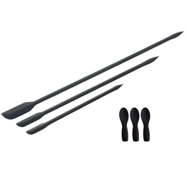 

Silicone Spoon, Mini Orange Marmalade Spatula, Small Pointed Double-headed Spoon, Cream Butter Spoon, Kitchen Accessory Baking чёрный