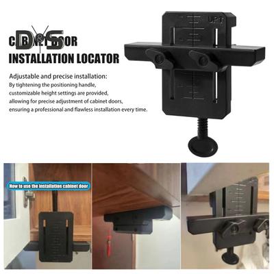 Cabinet Door Installation Positioner Anti-Corrosion Lightweight Adjustable Simple Installation Versatile Hardware Jig Woodworking Tool