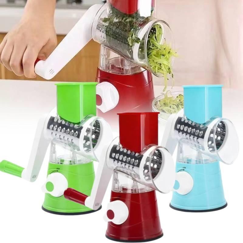 Rotary 3in1 Food Slicer Chopper Cheese Grater Fruit Vegetable Cutter Shredder