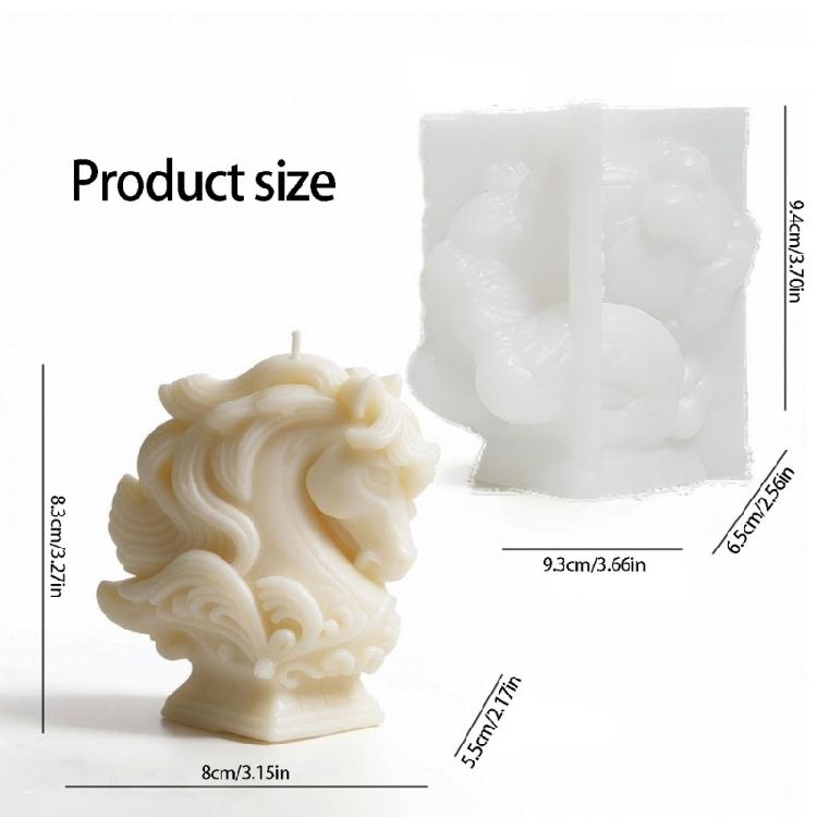 Horse Candle Mould Silicone Roman Pillar Structure For Customizable Candle Creation And Display