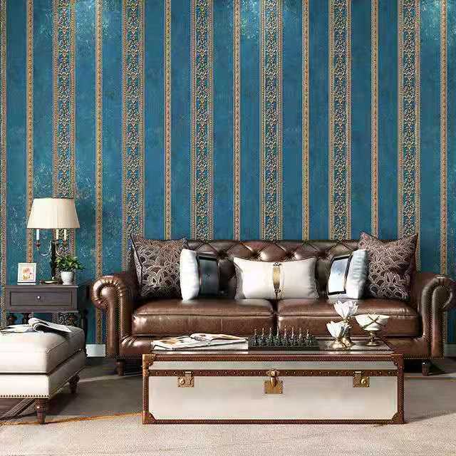 3D Pastoral Flower Non-woven Wallpaper Green European Style Bedroom Living Room Sofa TV Background Wallpaper Papel De Parede A&B