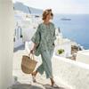 New set 1116 women's round neck gradual change printing casual suit holiday loungewear two-piece set
