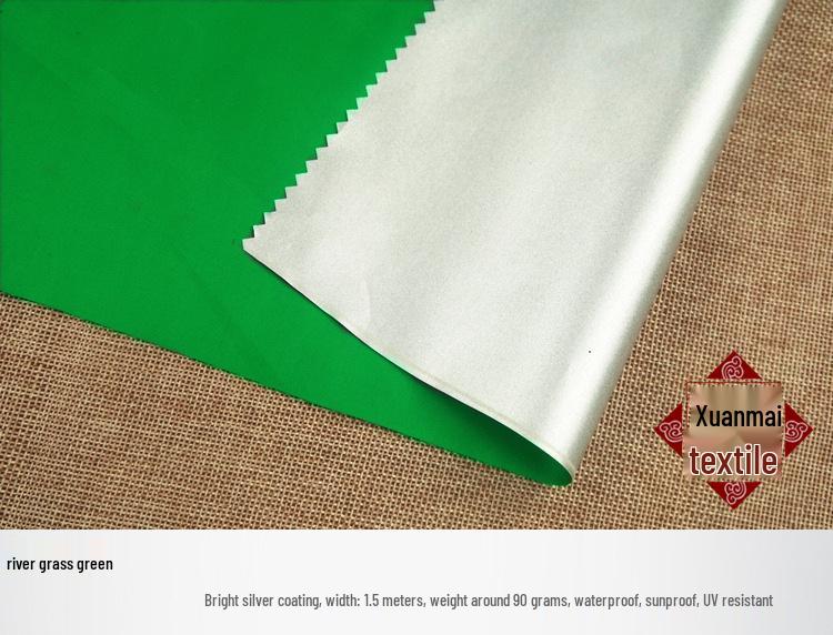 210T Silver-Coated Waterproof Dust Cover Fabric for Car, Tent, and UV Protection.