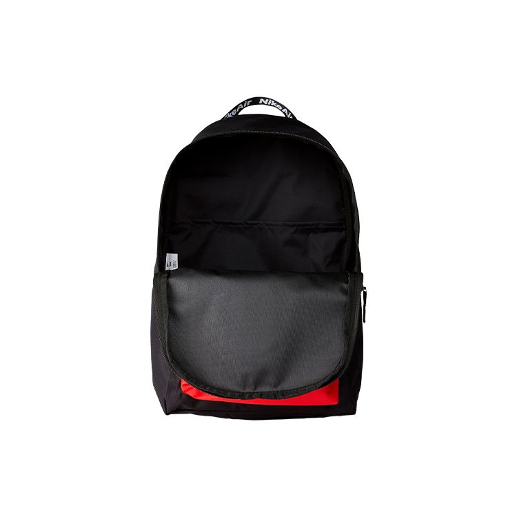 Nike Zaino Casual Sportivo Air Heritage con Logo in Poliestere Zaino Unisex Nero Rosso CW9265-011