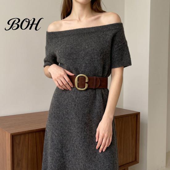 Wide Cinched Belt for Figure Shaping Vintage Waist Belt, Women Retro Faux Leather with C Buckle, Brown Suede High Street Dresses Jeans Soft Cincher