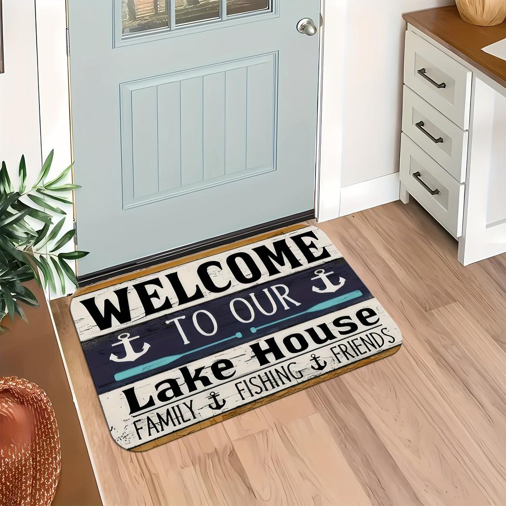1PC WELCOME Charactor Door Mats Kitchen Rugs Non-Slip Pop arts design Bedroom Rugs Bath Mat Carpet for Home Sink Laundry Decor