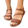 One-word with Platform Sandals Female Summer 2025 New Versatile Fairy Style Flat-soled Muffin Shoes Roman Shoes