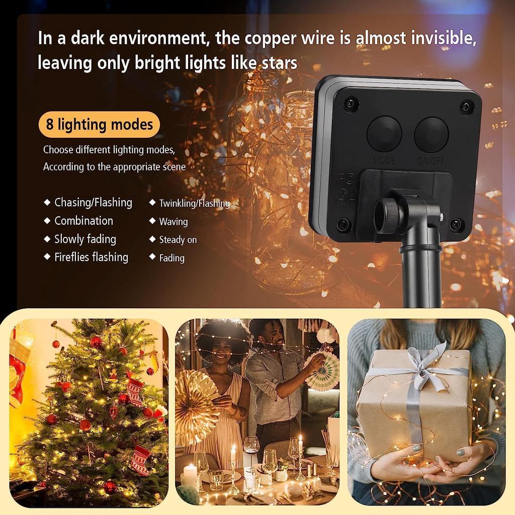 Outdoor Solar String Light 32M 300LED Waterproof Fairy Lamp for Waterproof Decorative String Lamps in Courtyard Garden Christmas