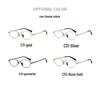 Ultra-Light Titanium Oval Frame Myopia Glasses, Women's Anti-Blue Light Gold Wire Nerd Style