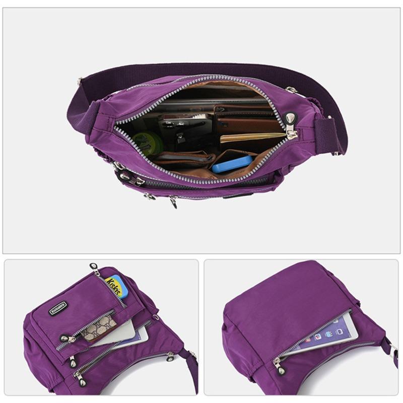 Fashion Casual Nylon Cloth Messenger Bag For Women Shoulder Bags Multi Layer Female Crossbody Bags Waterproof Mother Bag Purse