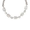 25S 25C Early Spring Solid Color Inlaid Rhinestone Design Metal Necklace Women Necklace Silver ABE836-B15391-NADCW