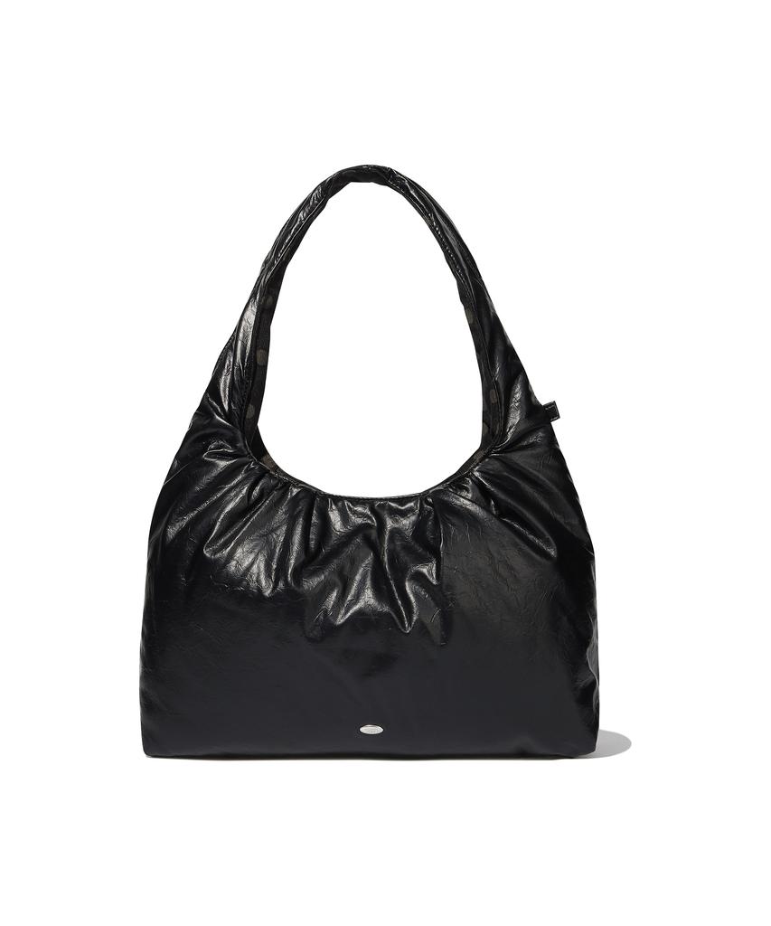 Covernat Woman Clover Heart Reversible Dot Shopper Bag Black