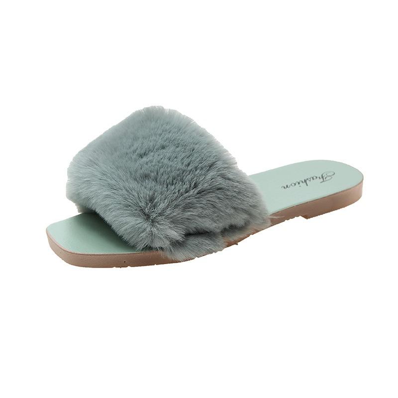 2025 Fall/Winter New Fashionable Furry Slippers for Women - Outdoor Wear & Indoor Home Slippers for Ladies - Winter