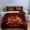 Christmas Ornament Gift Set Bedding Duvet Cover Set Duvet Cover Pillowcases  (1*Duvet Cover 2*Pillowcases, Without Duvet Insert)