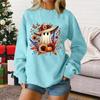 Ladies fashion casual Halloween printed pullover sweater