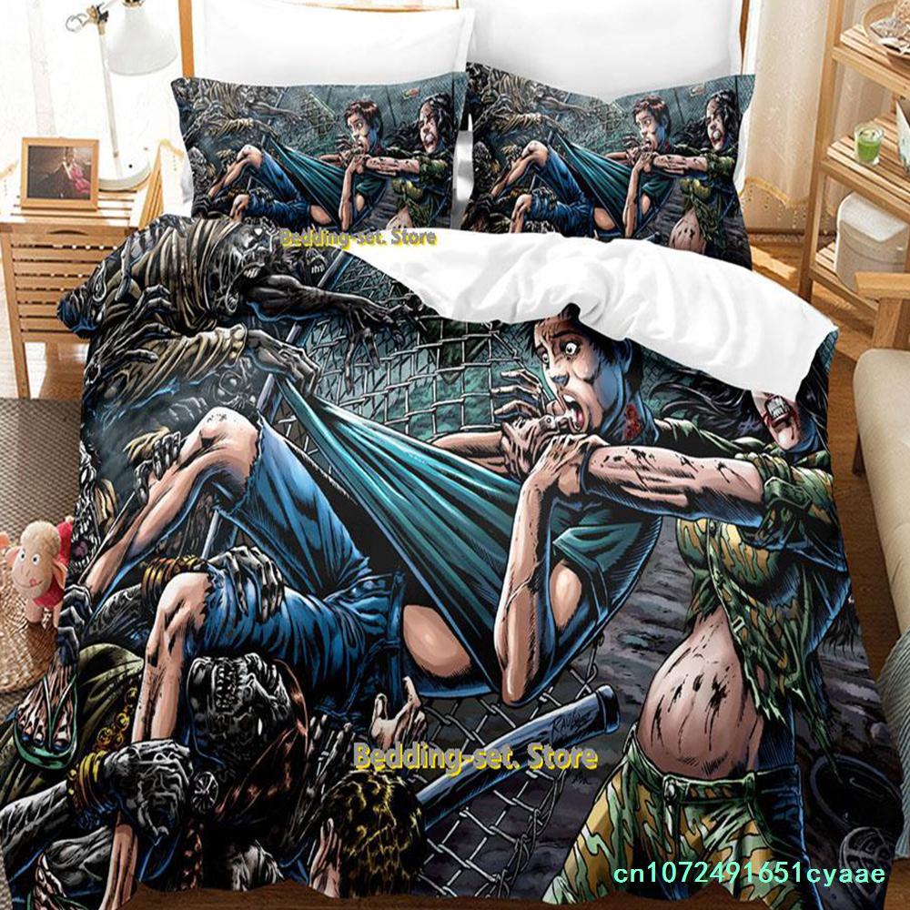 Comics Extinction Parade Bedding Set Cartoon Anime Three-Piece Set Adult Kid Bedroom Duvetcover Sets Lenol De Cama Casal