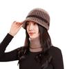 Rabbit Fur Blended Fisherman Hat Mother Female Wool Hat Season Grandma Warm Knitted Basin Hat