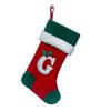 18 Inches Monogram Christmas Stockings with Letters Embroidered Initials Xmas Hanging