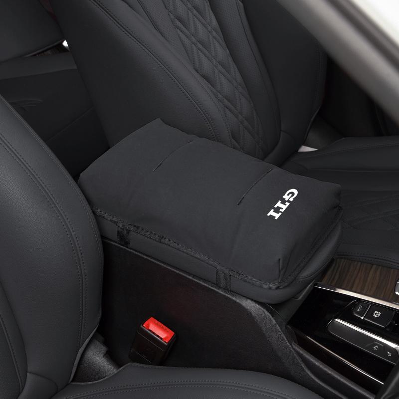 2026 Hot For Volkswagen VW Car Armrest Box Mat Arm Rest Support Cushion Soft Pad For VW GTI Rline Polo Golf Passat CC Tiguan Art