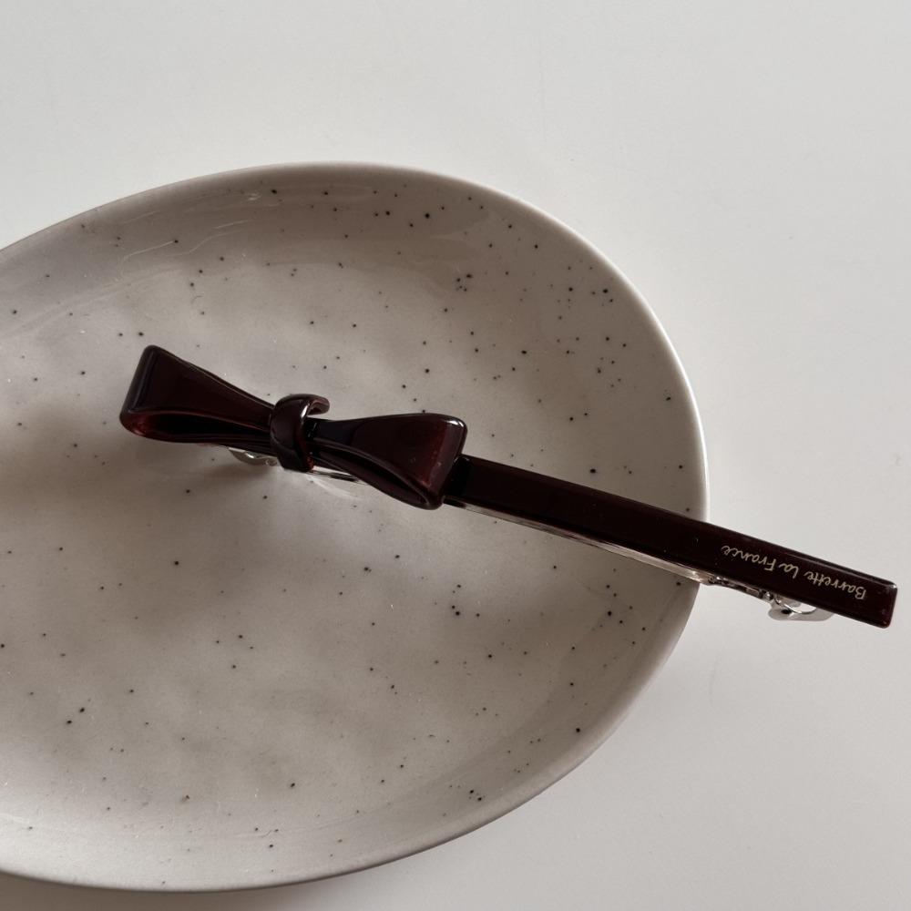 

Korean Style Spring Clip Slender Bangs Clip High Quality Hairpin for Women кавовий