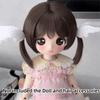 Cute Mushroom Bob Cut BJD Doll Bob Wig Braided Wig  For 1/3 1/4 1/6 Scale BJD Dolls