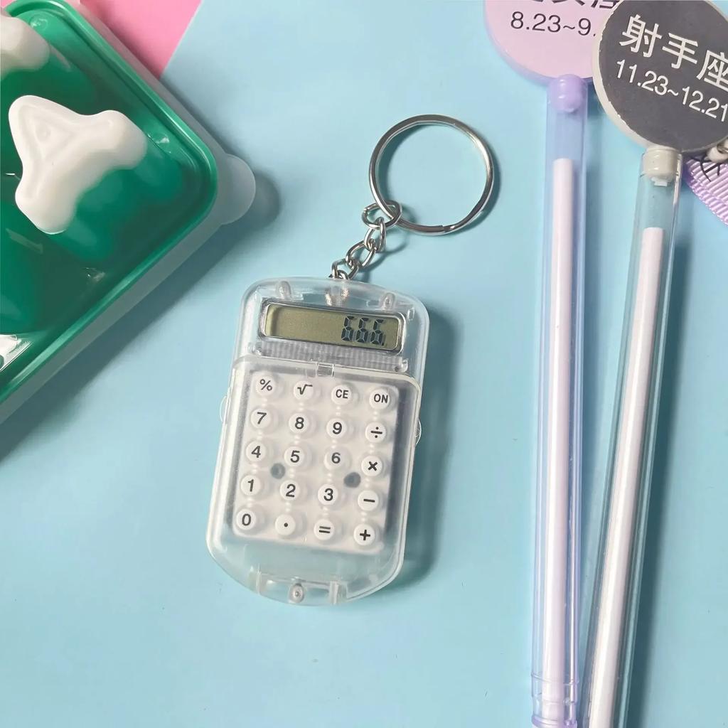 Calcolatrice multifunzionale Portachiavi con ciondolo per borsa mini calcolatrice elettronica conveniente e creativo per la scuola